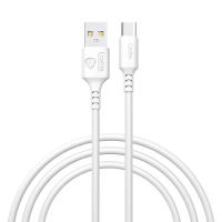 Кабель для зарядки USB(A)-Type C BY Fusion, 18Вт, 1 м, 3A, TPE, белый
