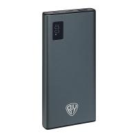 Аккумулятор мобильный BY 10000мАч, 1xUSB-A, 2xUSB-C, 20W, 3A, металл, серый