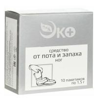 Средство для ног от пота и запаха, 10 пакетиков х1,5г