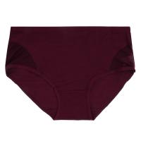 GALANTE Трусы женские макси с декором, р.48, 95%хлопок, 5%спандекс, бордовый, НБ25-15