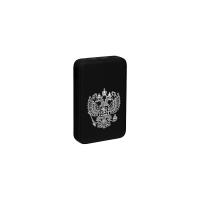 BY Аккумулятор мобильный Светящийся 10000мАч, USB-A,USBC,встр.каб.,QC,PD,22.5W, Герб, короб. синяя