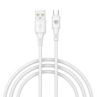 Кабель для зарядки USB(A)-microUSB BY Fusion, 18Вт, 1 м, 3A, TPE, белый