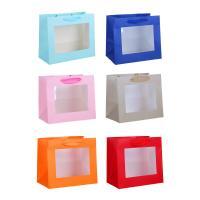 Пакет подарочный тм LADECOR, вскч бум., с ПВХ окном, М 24x20x11 см, 6цветов
