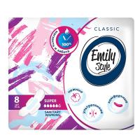 Прокладки гигиенические Emily STYLE КЛАССИК SUPER ультратонкие, 5 капель, 8шт