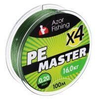 Леска плетеная "PE Мастер" тм AZOR FISHING, 100м, 0,20мм, 16,0кг, зеленая