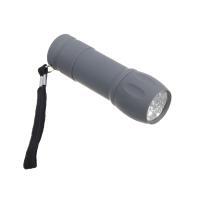 Фонарь ручной тм ЕРМАК, мини, прорезиненное покрытие, 9 LED, 1 режим, 3хААА