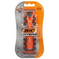 Станок для бритья BIC 3 HYBRID + Сменные кассеты для бритья 6шт