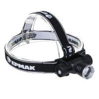 Фонарь налобный тм ЕРМАК, CREE XPE LED, 4 режима, 1200мАч, 8,3х3,8х7,3см, USB кабель, пластик