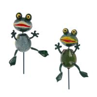 Фигурка на стержне "Лягушка" тм INBLOOM, 12х6х60см, пластик, металл