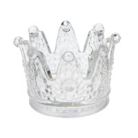 Подсвечник тм LADECOR "Корона" стеклянный, 6х6x5 см