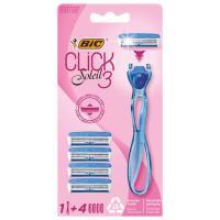 Станок для бритья женский, BIC SOLEIL CLICK + 4 сменных кассеты, пластик