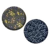 Поднос круглый с антискользящим покрытием Тоскана, d35,5см, 2 дизайна