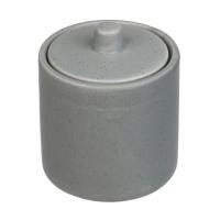 Ёмкость для ватных дисков с крышкой тм VETTA Сиена, доломит, серый, 9x9x10,5см