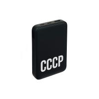 BY Аккумулятор мобильный Светящийся 10000мАч, USB-A,USBC,встр.каб.,QC,PD,22.5W, СССР, короб. красная
