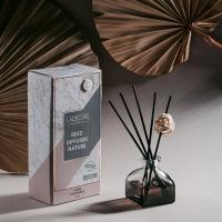 LADECOR Аромадиффузор с палочками,  с декоративным флаконом, 50 мл, роза, белый чай, персик, прованс
