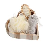 Набор подарочный тм LADECOR мочалка, расческа, пемза, 15*4*15 см, бамбук, полиэстер, пемза