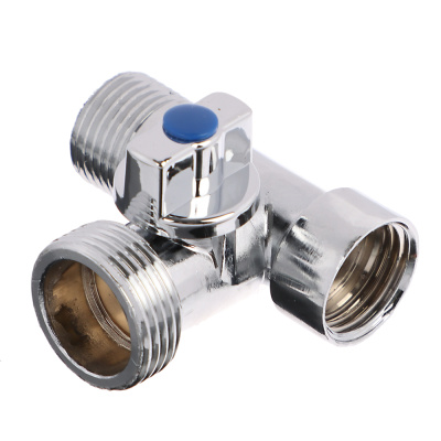 FRESSO Кран шаровой угловой трехпроходной, 1/2"х3/4"х1/2", ВР-НР-НР, хром