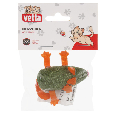 Игрушка для кошек тм VETTA котик, кошачья мята, фетр, 5,5см