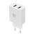 Сетевое зарядное устройство BY Double 10Вт, 2xUSB, 2А, 5В,110-240В, 50-60Гц, пластик белый
