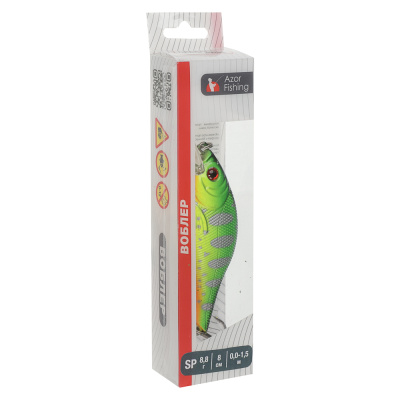 Воблер "Фэри Крэнк" тм AZOR FISHING, F, 8,8гр, 80мм, 0,0-1,5м, 5 цветов