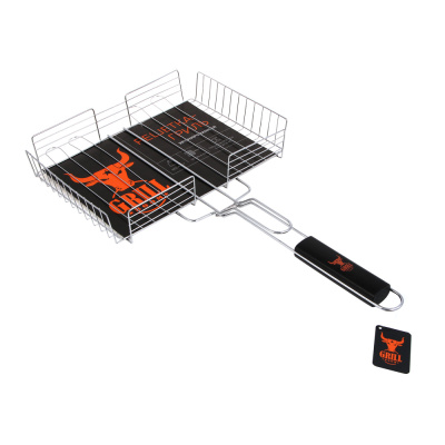 Решетка гриль хром. тм GRILLBOOM, 23x29x6см