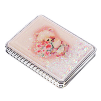 ЮНИLOOK Зеркало карманное, пластик, стекло, 8х5,8см, 6-12 дизайнов