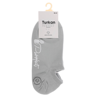 Носки женские укороченные, тм Turkan, р. 36-41, 90%хлопок, 8% п/а, 2%лайкра, цвета в ас-те, 7031