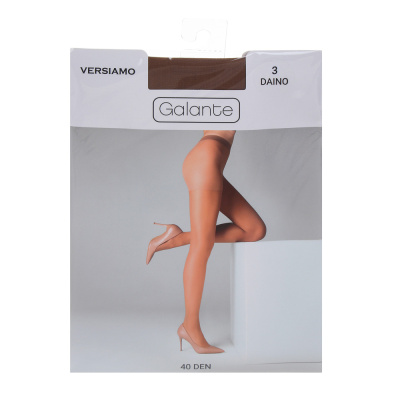 GALANTE Versiamo Колготки 40 DEN с шортиками, 85% полиамид, 15% эластан, размер 3, цвет загара