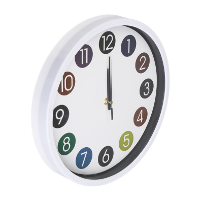 Часы настенные тм LADECOR CHRONO круглые, 30x30x4 см, пластик, стекло, 1хАА