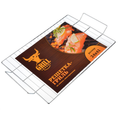 Решетка-гриль с двумя ручками тм GRILLBOOM, 36х24см