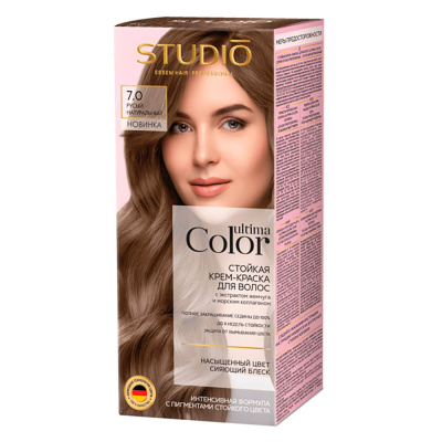 Краска для волос STUDIO Ultima Color 7.0 Русый натуральный,100мл