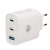 Сетевое зарядное устройство BY Smart 40Вт,2*USB-C, 1*USB-A, QC,PD,PPS,110-240В,50-60Гц,пластик,белый