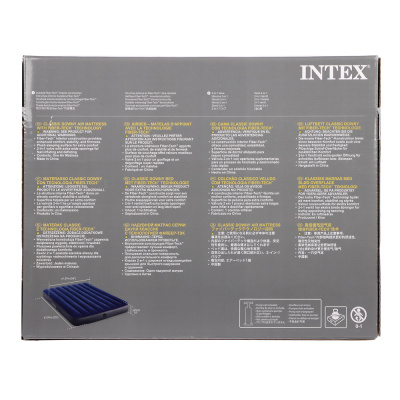 INTEX Матрас надувной CLASSIC DOWNY, 191x137x25см, до 272кг, 64758
