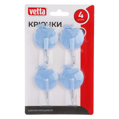 Крючки самоклеящиеся тм VETTA, пластик, 4шт