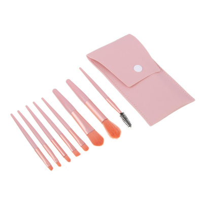 Кисти для визажа 8 шт тм ЮНИLOOK ,пластик, металл, иск.ворс, ПУ, 10,5-12 см, 3 цвета