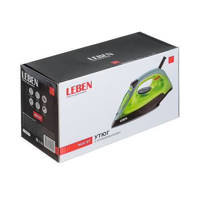 LEBEN Утюг 1600ВТ Верт отпар тефлон