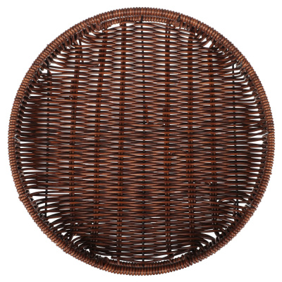Поднос сервировочный с ручками плетенный, ПВХ, тм Satoshi, 30x30x4см