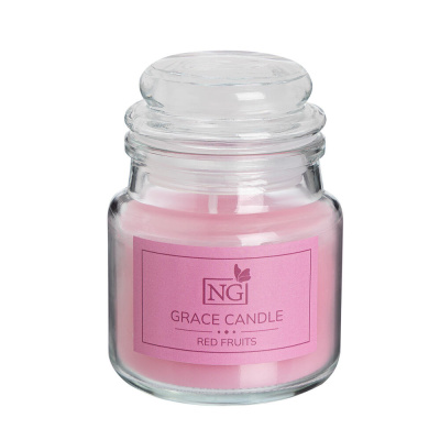 NEW GALAXY Cвеча ароматизированная Grace Candle 80 гр. ваниль, хлопок, лаванда, красные фрукты