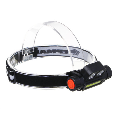 Фонарь налобный тм ЕРМАК, COB LED, 2 режима, 800мАч, зарядка USB, пластик, 92х35х45 мм