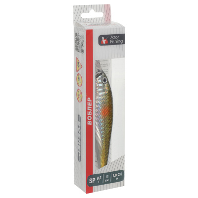 Воблер "Дип Шэд Минноу" тм AZOR FISHING, SP, 9,2гр, 110мм, 1,0-2,0м, 5 цветов