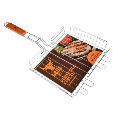 Решетка гриль хром. тм GRILLBOOM, 23x29x6см
