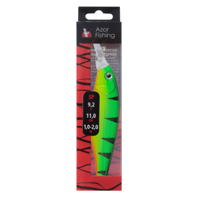 Воблер "Дип Шэд Минноу" тм AZOR FISHING, SP, 9,2гр, 110мм, 1,0-2,0м, 5 цветов