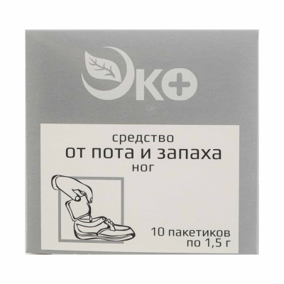 Средство для ног от пота и запаха, 10 пакетиков х1,5г