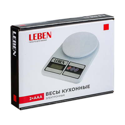 LEBEN Весы кухонные электронные, пластик (точн. измер. 1 гр.)