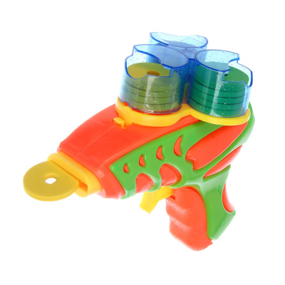 ИГРОЛЕНД Пистолет стреляющий дисками, PP, ABS, 4 дизайна, 16х3,5х21,5 см