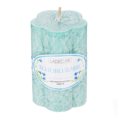LADECOR Свеча столбик в форме цветка, парафин, 5x7,5 см, 6 цветов