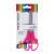 Ножницы школьные ClipStudio 13см с линейкой, пластиковые ручки, 3 цвета, на карточке с подвесом