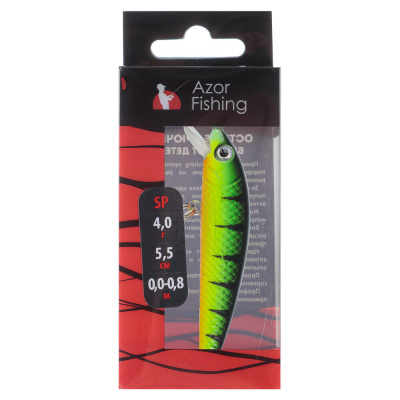 Воблер "Мини Минноу" тм AZOR FISHING, F, 4,0гр, 55мм, 0,0-0,8м, 5 цветов