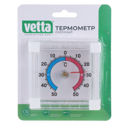 Термометр оконный Биметаллический тм VETTA, пластик