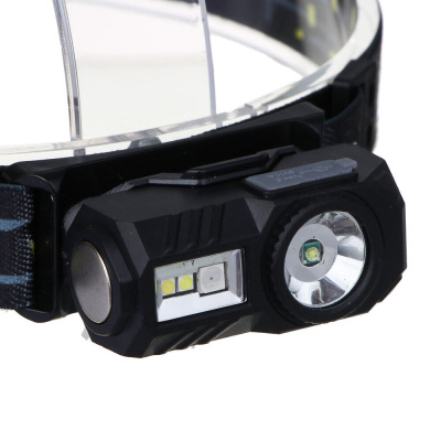 Фонарь налобный тм ЕРМАК,сенсорный,крепление,XPE LED+3LED,9 режимов,500мАч,64х45х34 мм,красный свет